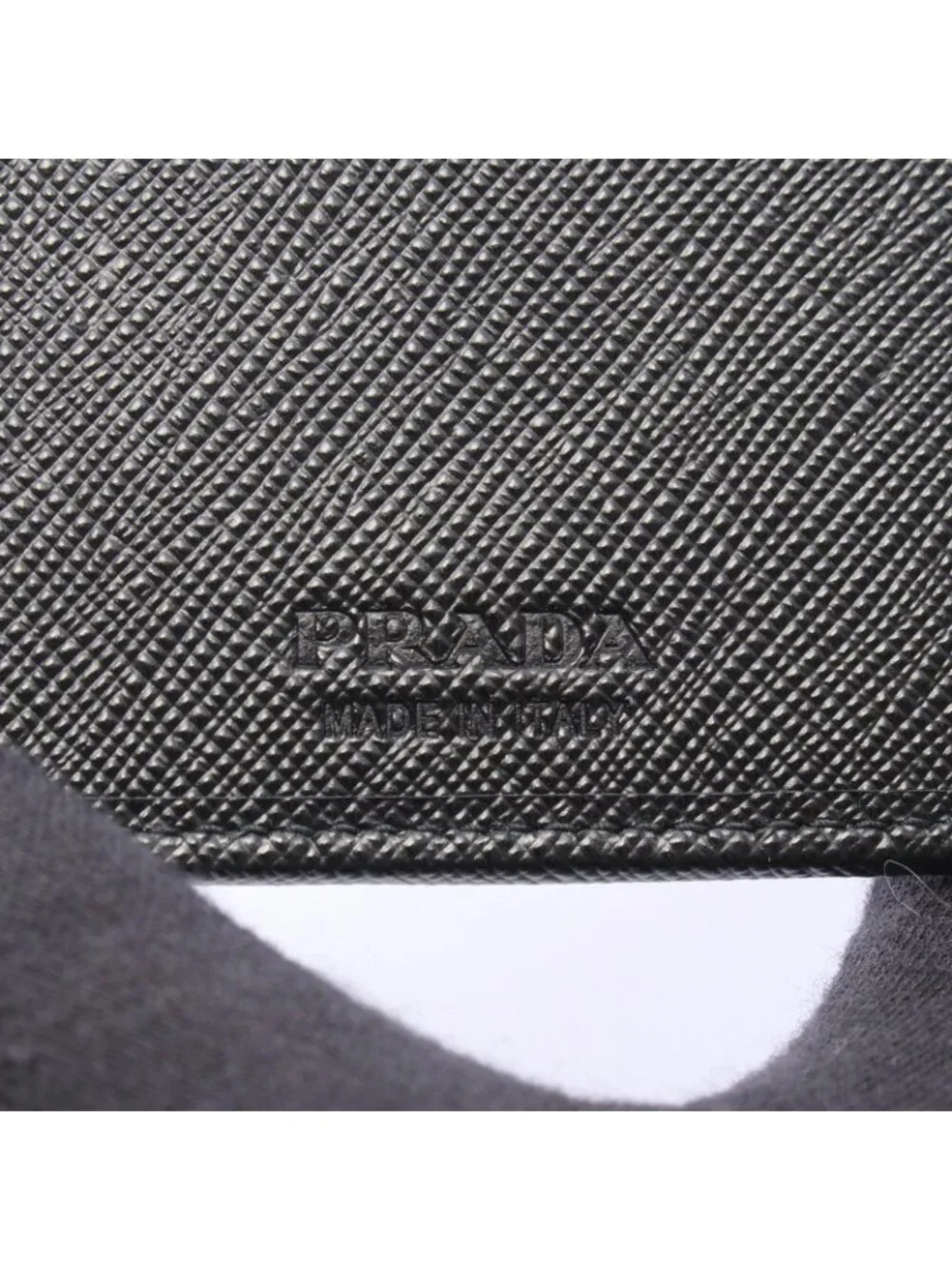 Prada Bifold Wallet Sasaffiano Metal Black Nylon Saffiano Leather Triangle Logo